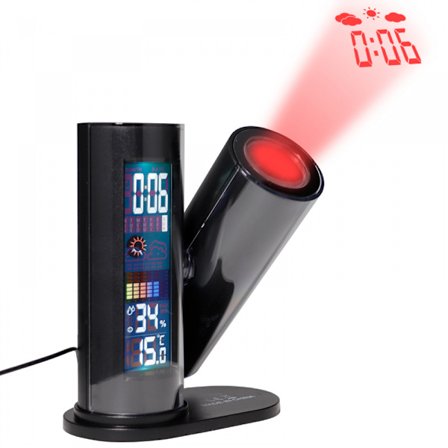 Multifunktionell väderkalender Lcd projektionsklocka LED bakgrundsbelysning larm Shiyi