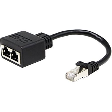 Network Adapter Rj45 1 To 2, Rj45 A Male-female Dual Adapter (15cm) It Is Used To Switch The Network Of Two Ports Independently, And The Two Ports Can