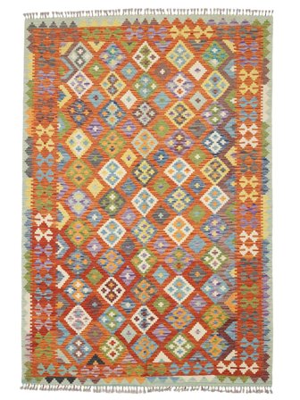 Kelim Afghan Old Style Vloerkleed 200X293 Wol