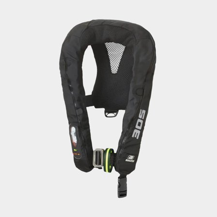 Colete salva-vidas insuflável Baltic Legend 305N Arnês, manual, preto + cartucho de CO2 60 gramas, 40 - 150 kg