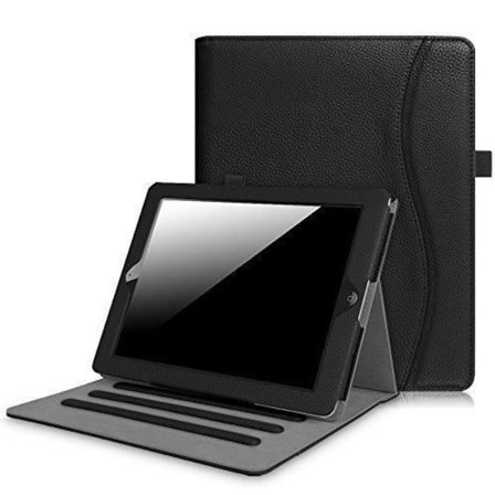 FINTIE Fodral för iPad 4 / iPad 3 / iPad 2 - Skyddande Fodral med Flera Vinklar Folio Ställfall Med Ficka och Funktion