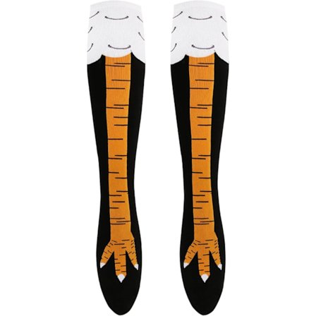 Kyllingelårstrømper, sjove kyllingesokker til kvinder, bomuldsknæstrømper til kvinder med nye mønstre