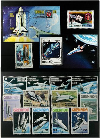 Rumfærge 2 miniark, 2 sæt, 2 frimærker