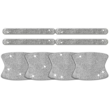 Rhinestone-auton ovenkahvan tarrat - 8 Bling-pistorasiaa Auton tarvikkeet Kristalli Glitter Ovenkahvan suojatarrat