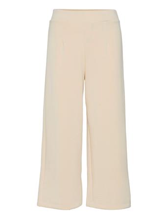 Slftenny Mw Cropped Wide Pant B Cream Selected Femme