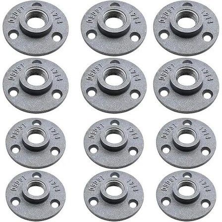 12 stk. DN15/4 punkter/trehullsflensbase