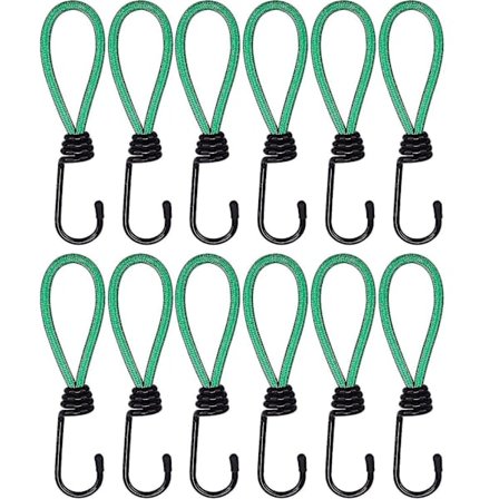 12 stk. Utendørs telt presenning elastisk tau spenne stropper