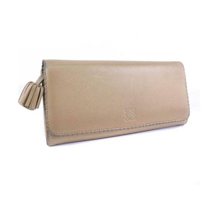 Loewe Pre-owned, Wallet Bruin, Dames, Maat:ONE Size,leer