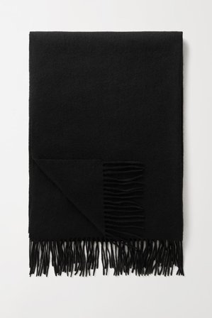 Soft Goat - Woven Scarf - Schal aus Kaschmir - One Size - Black