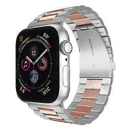 Kompatibelt för Apple Watch Armband 38mm-40mm/ 42mm-44mm Ersättningsarmband i rostfritt stål för Apple Watch Series 5/4/3/2/1 (42 till 44mm mitten 