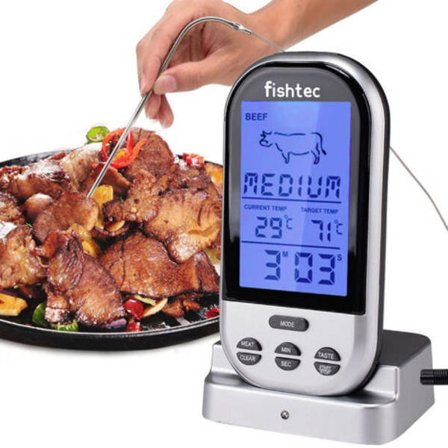 Trådlös digital matlagningstermometer Sond Ugn och grill Timer och larm