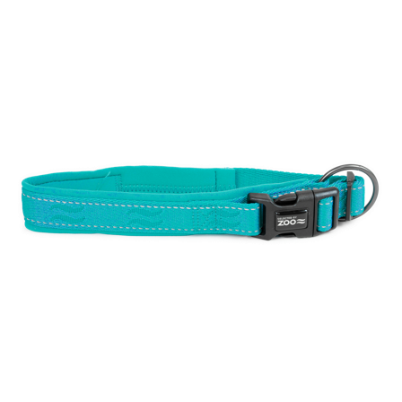 Selected by ZOO - Hundehalsbånd Rufus justerbar 25 mm x 40-50 cm Turkis - Hund - Halsbånd - ZOO.no