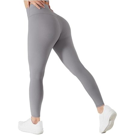 Yoga Bukser med Høy Midje for Kvinner, Knebøysikre Nylontights, Magekontroll Leggings for Pilates, Grunnleggende Fitness, Hverdagsbruk