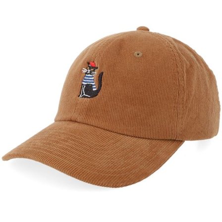 Iconic - Brun unconstructed Keps - French Cat Camel Heritage Corduroy Tan Dad Cap @ Hatstore
