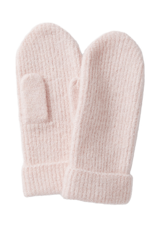 Å WOMAN Ribbstickade tumvantar JUNI Vantar & handskar Rosa ONESIZE