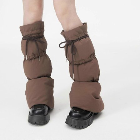 Vinterfodrade Benvärmare för Kvinnor Mjuka Isolerande Komfort Puffer Stövlskydd [DB]