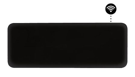 MILL STÅLPANELOVN 1300W MED WIFI OG APP-STYRING, SORT FARGE