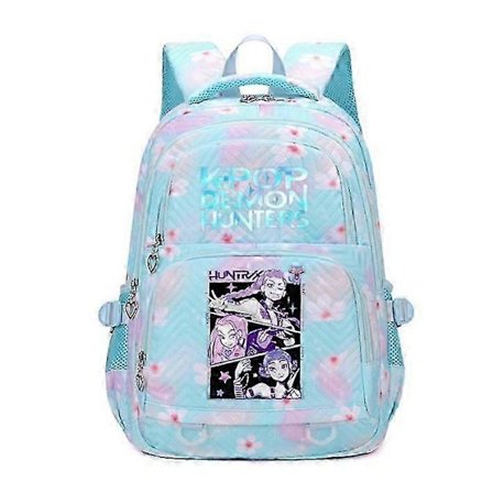 Kpop Demon Hunters -printtireppu opiskelijoille, koululaukku _e A