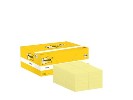 Post-it Notislappar, 38 x 51 ,mm, Canary Yellow , 20 x 100 blad, 653Y-20 20/fp - Lyreco - Kontorsmaterial - Notes och Post-It - Notes - Gula