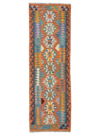 80X240 Tappeto Orientale Kilim Afghan Old Style Passatoie Marrone/Giallo Scuro (Lana, Afghanistan)