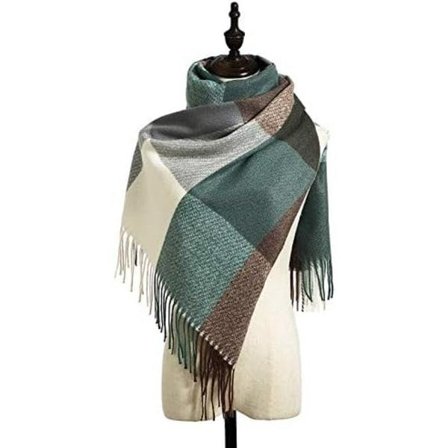 Skjerf dame XXL vinterskjerf høst oversized skulderskjerf dame filt halstørkle poncho lang halstørkle cape 1 myk og komfortabel 70 cm x 180 cm