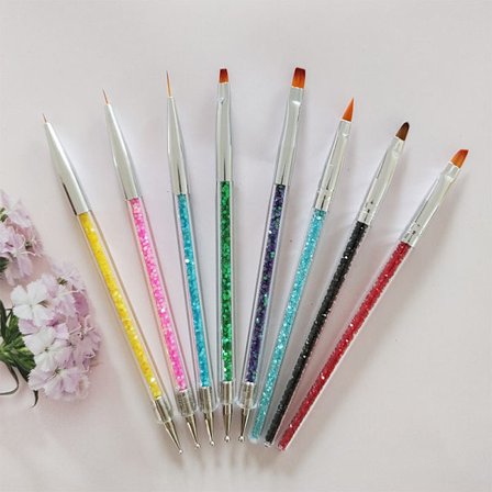 8 st Nail Brushes, Nail Art Brush Nail, Dotting Pens Tool Nail