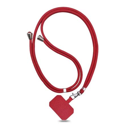 Monitoiminen matkapuhelinlanyard, säädettävä kaulahihna, anti-lost crossbody-puhelimen ripustusjohto, pidike kiinnitysnauhoilla, Pats H Red