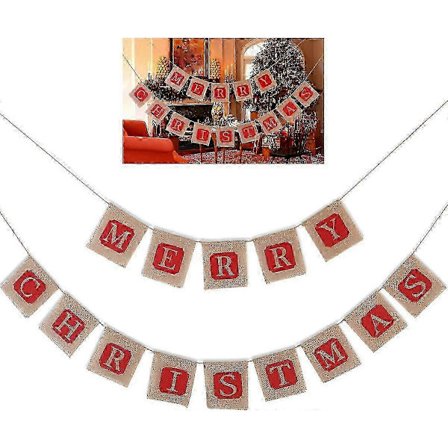 Sæsonbestemt banner med jule Mabula flag til vægdekoration [YJD]