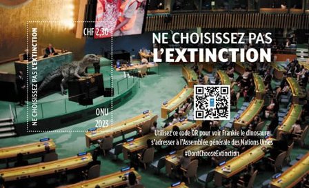 FN Geneve - Dinosaur - Postfrisk miniark