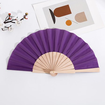 PromotionGift Håndvifte Håndvifte i tre med stoff