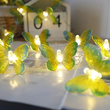Butterfly LED Fairy String Lights Juldekorationsljus Transparent