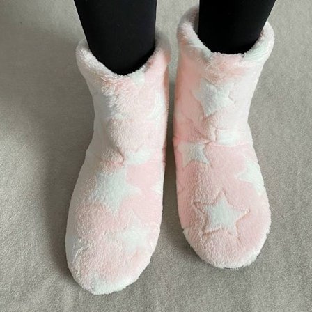 Komfortable hjerteformede støvler - mykt fôret, varme vinterhussko, kan vaskes i maskin