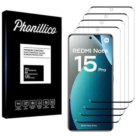 Karkaistu lasi Xiaomi Redmi Note 15 PRO 4G:lle [Paketti 4] Näytönsuojakalvo Phonillico