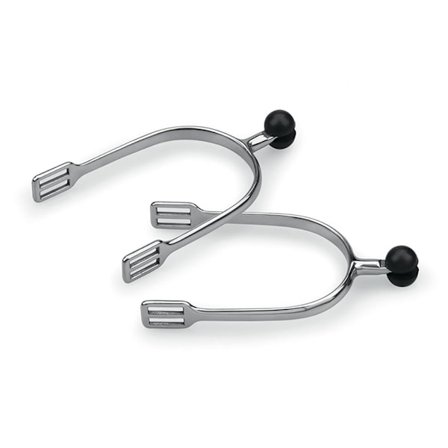 Shires Mens Plastic Roller Ball Spurs 30mm Silver