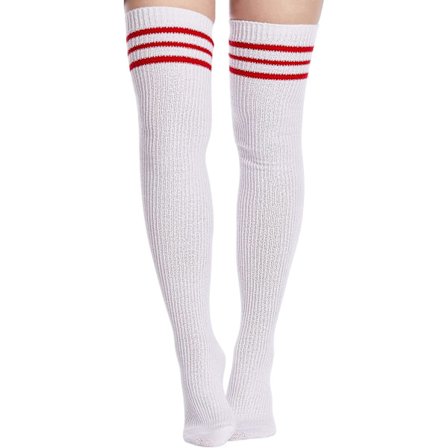 Kvinners Lårhøye Strømper Ekstra Lange Varme Strikkede Over Kneet Høye Støvletter Strømper Stripete Lår