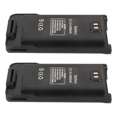 2 stk. Walkie Talkies Li Ion Erstatningsbatteri 7.4V 8000mAh Erstatningsbatteri for toveisradio kompatibelt med BAOFENG UV 9R Plus
