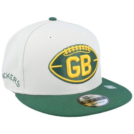 New Era - NFL Beige snapback Cap - Green Bay Packers Nfl24 Sideline His 9FIFTY Stone/Green Snapback @ Hatstore