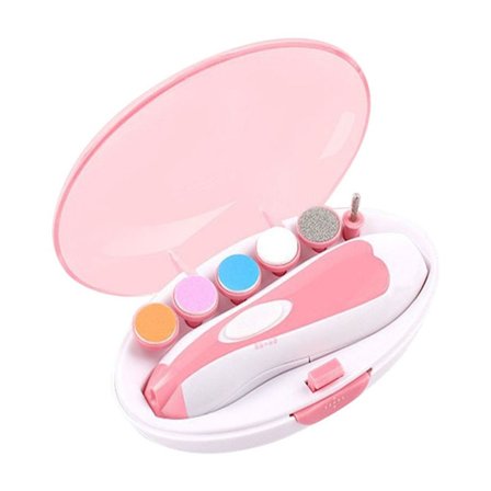 Baby neglefilsæt Elektrisk negletrimmer PINK