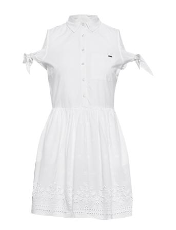Embroidered Shirt Dress White Superdry