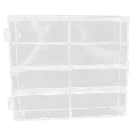 Akryl displayfodral med flera fack, genomskinlig skyltfönsterorganisatör