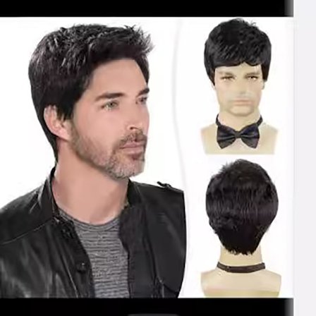 Herrperuker, mångsidiga stylingalternativ model 1