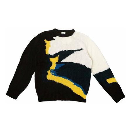 Dries Van Noten, Round-neck Knitwear Zwart, Heren, Maat:L