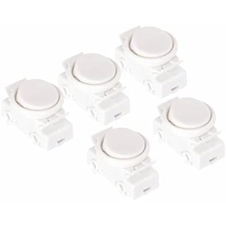 OJ-336 5-pak 2A 250V Indbygget Vippekontakt med Ring og Vippearm Hvid