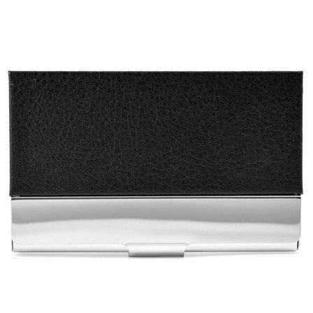 Portvizit elegant cu piele neagră pentru bărbați - Port card