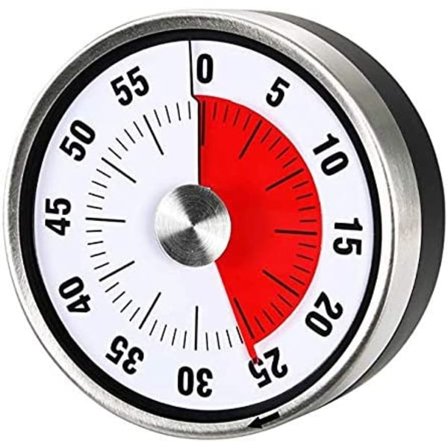 Magnetisk mekanisk kjøkkentimer - Nedtellingstimer 60 minutter Vis