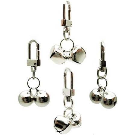 4 stk. små bjeller til kjæledyrhalsbånd, kjæledyrornament, bjelle-treningsanheng smykker til kjæledyr katt hund halskjede halsbånd