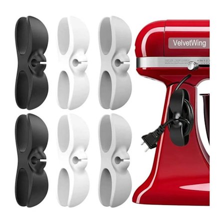 2x Klämhållare för kabelupprullare med 3M tejp