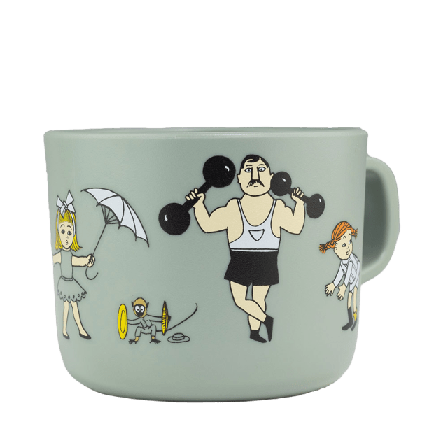 PIPPI Cirkus, Mugg med handtag, grön Mata & äta Unisex ONESIZE