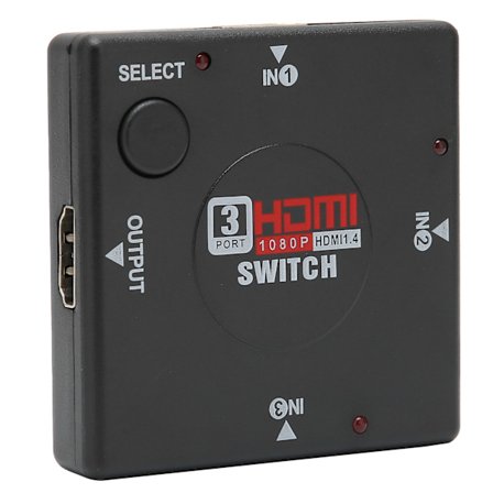 Switcher 3 i 1 ut High Definition Multimedia Interface Audio Converter Signal Splitter