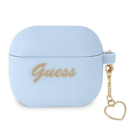 Guess Silicone Heart Charm Collection Skal Airpods 3 - Blå